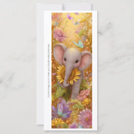 Create Your Own Floral Elephant Bookmark Card