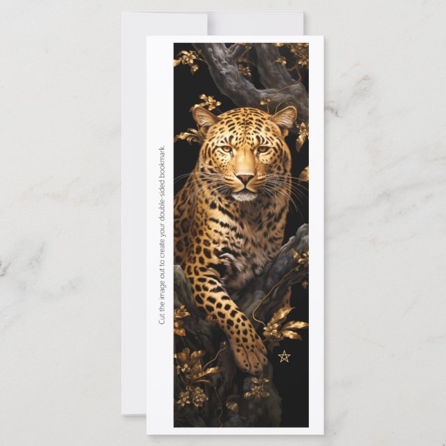 Create Your Own Golden Cheetah Bookmark Card (Frente)