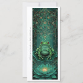 Create Your Own Green Frog Lotus Bookmark Card