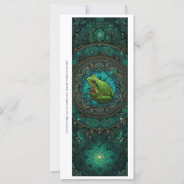 Create Your Own Green Frog Mandala Bookmark Card