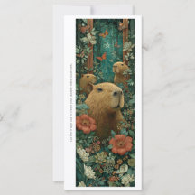 Create Your Own Jungle Capybaras Bookmark Card