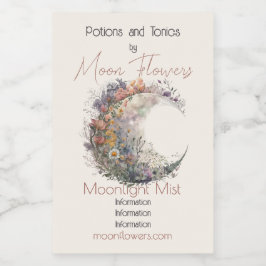 Create Your Own Midnight Floral Crescent Moon