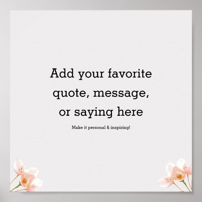 Create Your Own Motivational Quote Poster (Frente)