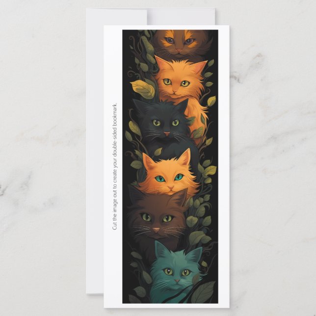 Create Your Own Mystical Kittens Bookmark Card (Frente)