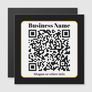 Create Your Own QR Code   Black White Gold Border