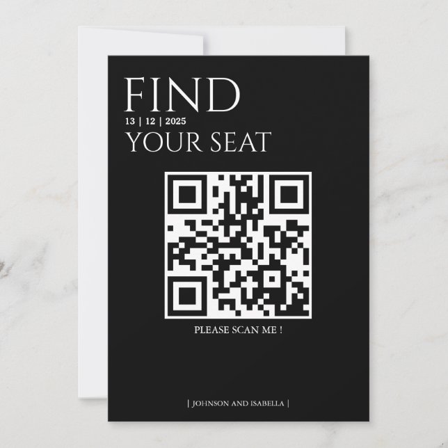 Create your own QR Code Seating Chart (Frente)