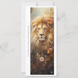 Create Your Own Romantic Floral Lion Bookmark Card