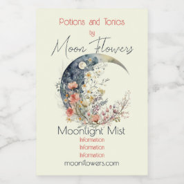 Create Your Own Spring Meadow Floral Crescent Moon