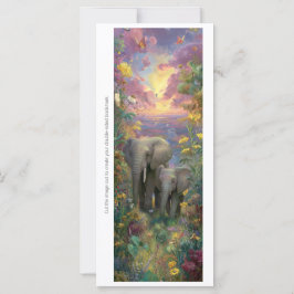 Create Your Own Sunrise Elephants Bookmark Card
