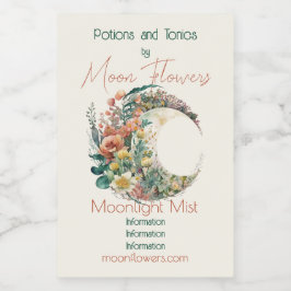 Create Your Own Tropical Floral Crescent Moon