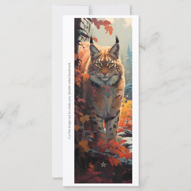 Create Your Own Wild Caracal Bookmark Card (Frente)