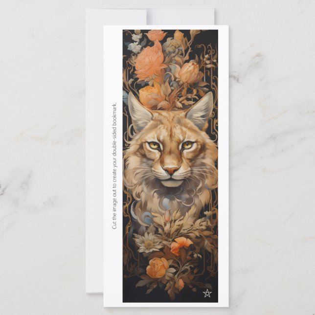 Create Your Own Wild Cat Roses Bookmark Card (Frente)