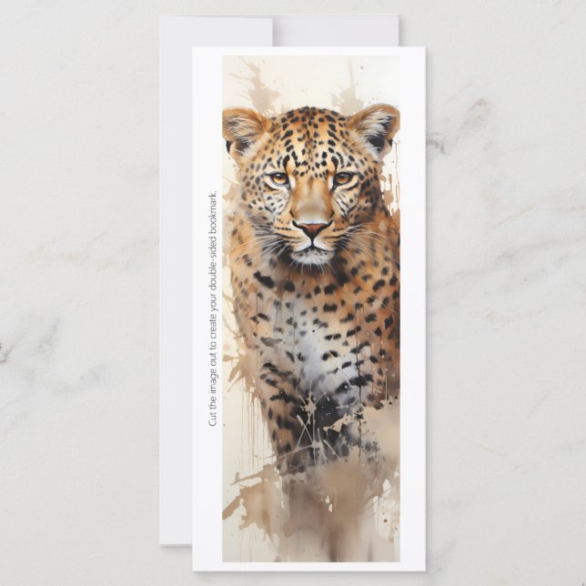Create Your Own Wild Cheetah Cat Bookmark Card (Frente)