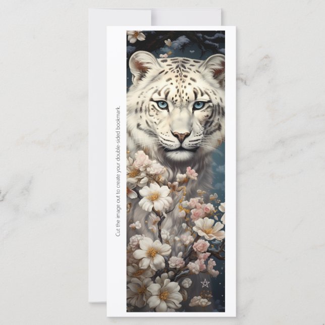 Create Your Own Wild Tiger Daisies Bookmark Card (Frente)