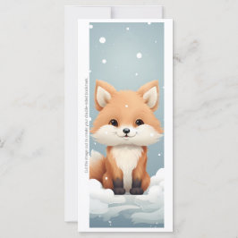 Create Your Own Wintery Red Fox Bookmark Card