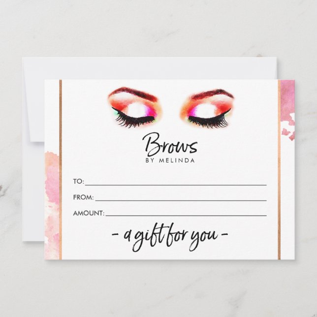 Creative Watercolor Eyebrows Certificate (Frente)