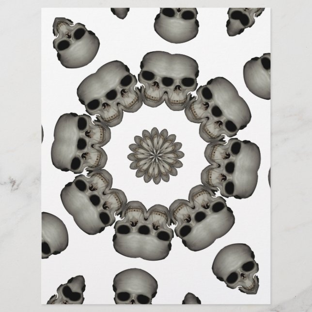 Creepto do crânio humano Mandala (Frente)