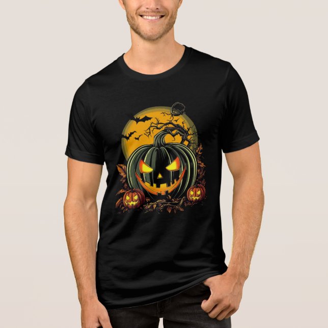 Creepy Grinning Pumpkins Halloween Design (Frente)