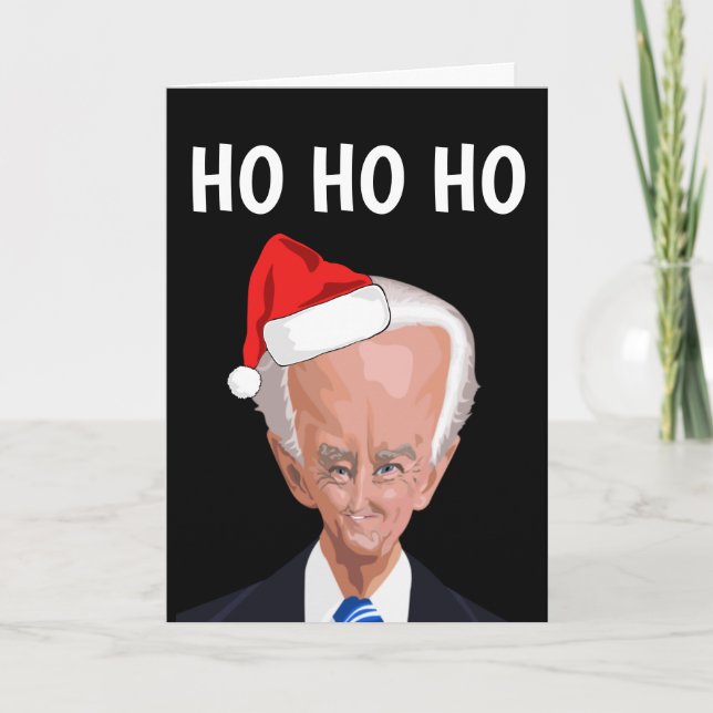 CREEPY JOE BIDEN CHRISTMAS GREEETING CARTÃO (Frente)