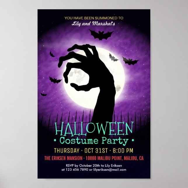 Creepy Spooky Halloween Costume Party | Poster (Frente)