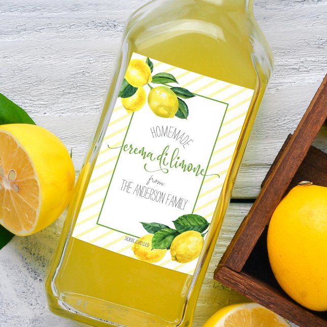 Crema di Limone Watercolor Lemons Script Name Bold (Criador carregado)