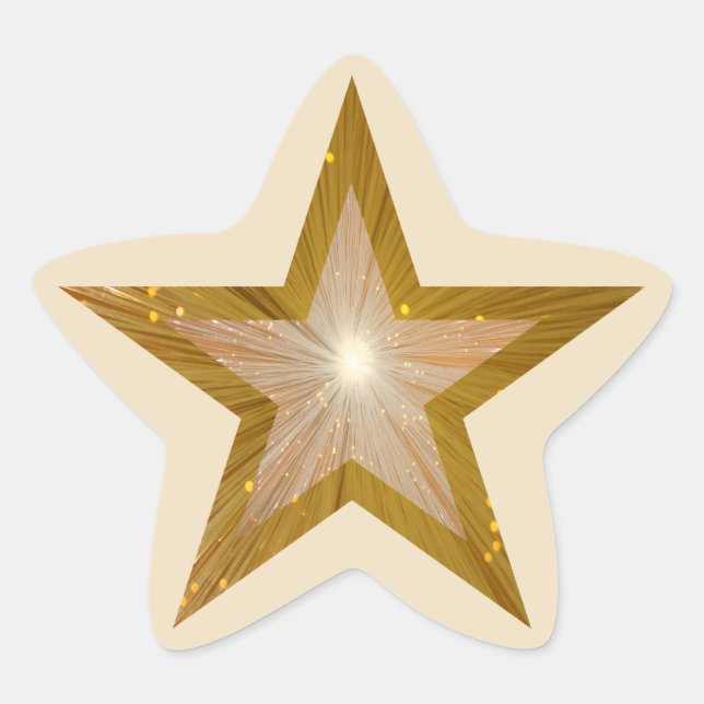 Creme adesivo "Dourado" em forma de estrela (Frente)