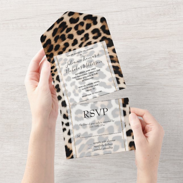 Creme Black Leopardo Print (Tearaway)