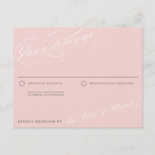 Creme, cor-de-rosa e Cinza ・ RSVP personalizado