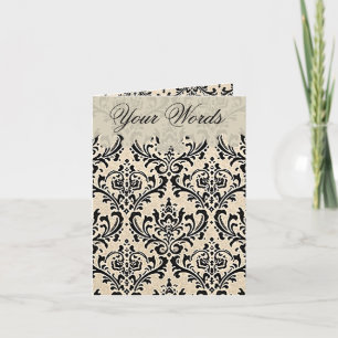 Creme Damask ~ Cartão / Convites