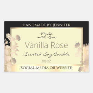 Creme de Etiquetas de Embalagem de Produto Floral 