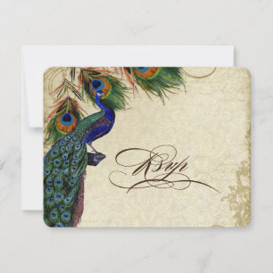 Creme de Resposta RSVP Formal de Pavock e Penas