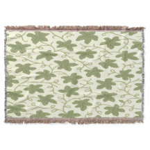 Creme e cobertor verde