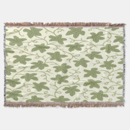 Creme e cobertor verde