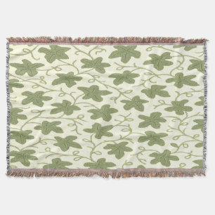 Creme e cobertor verde