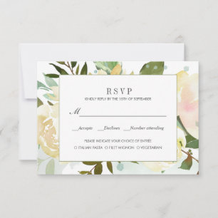 Creme e farinha de marfim opção casamento rsvp