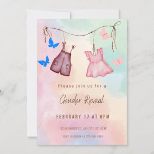 Creme E Sexo Minimalista Rosa Revelam Convite