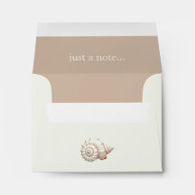 Creme e Tan Coastal Seashell Personalizados