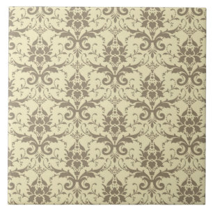 Creme Elegante e Tan Damask