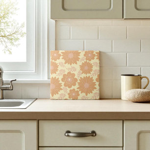 Creme Laranja-Laranja-Vintage Retro