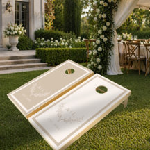 Creme Marfim Taupe Neutro Monograma Personalizado 