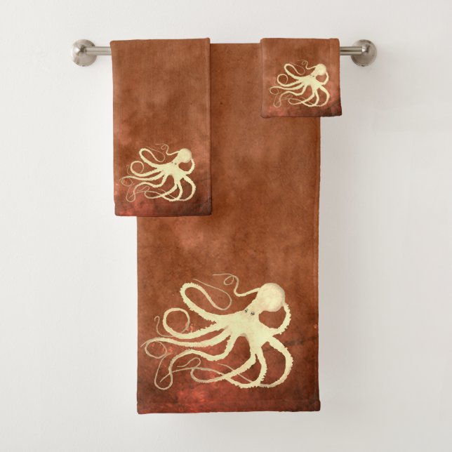 Creme Octopus em Chocolate - Conjunto de Toalhas d (Insitu)