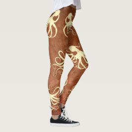 Creme Octopus em Chocolate - Leggings