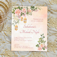 Creme pastel rosa lanternas marroquinas mehndi