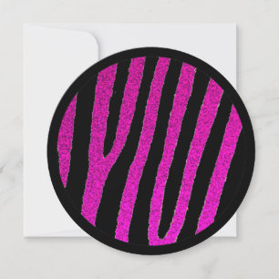 Creme preto cor-de-rosa, 16 convites circulares