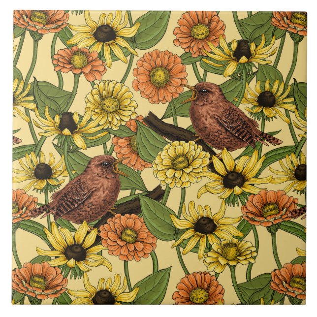 Crenças e flores em amarelo pálido (Frente)