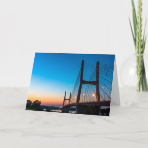 Crepúsculo No Cartão De Saudação Da Ponte Bill