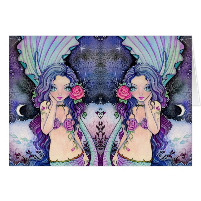 Crepúsculo rosado - cartão vazio (Frente Horizontal)