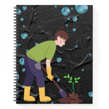 Crescendo futuro: criança plantando uma árvore