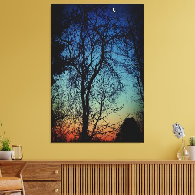 Crescente Lua Arte de Canvas Sunrise (Insitu(Sala de estar))