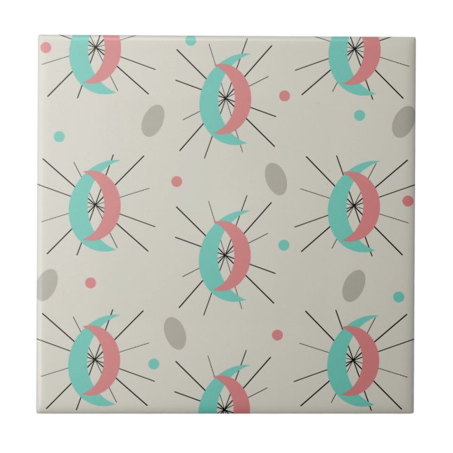 Crescentes Modernos do Século Médio - Turquesa Ros (Frente)